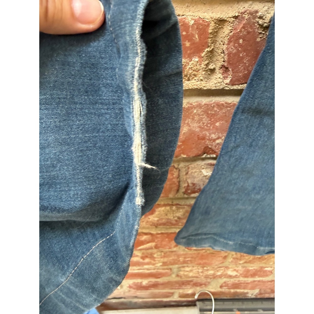 Goldsign Sissi Flare Jeans Medium Wash Double Button Wide Leg Denim Made in USA - Picture 12 of 13